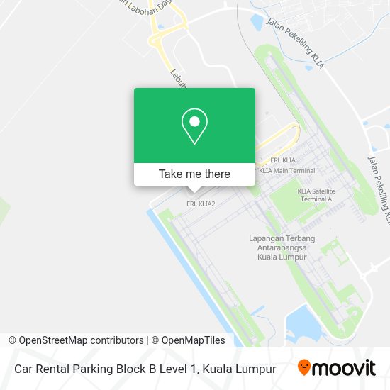 Car Rental Parking Block B Level 1 map