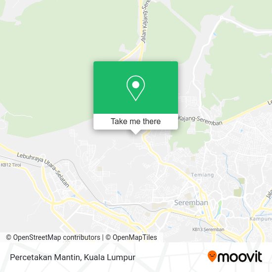 Percetakan Mantin map