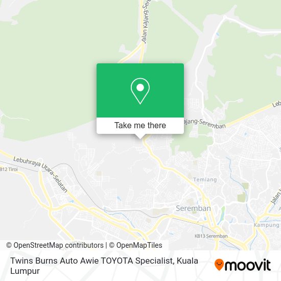 Twins Burns Auto Awie TOYOTA Specialist map