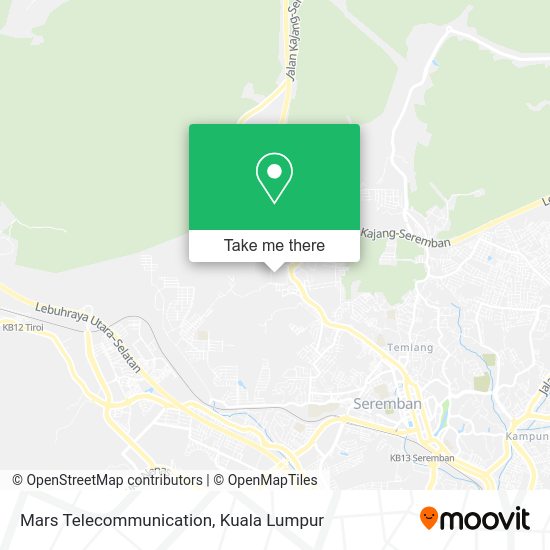 Mars Telecommunication map