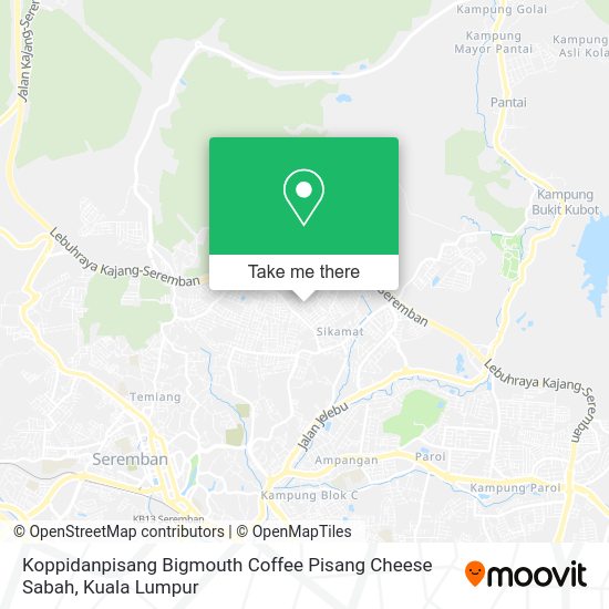 Koppidanpisang Bigmouth Coffee Pisang Cheese Sabah map