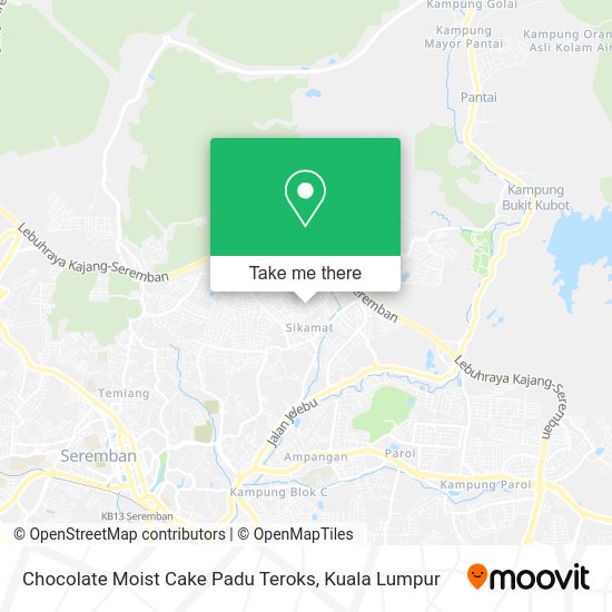 Chocolate Moist Cake Padu Teroks map