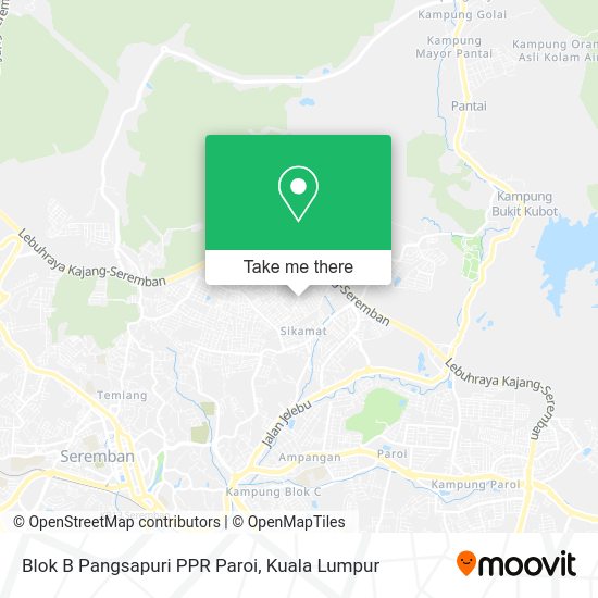 Peta Blok B Pangsapuri PPR Paroi