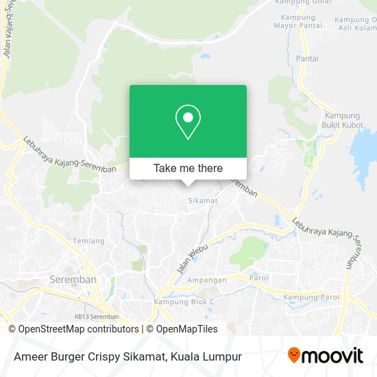 Ameer Burger Crispy Sikamat map