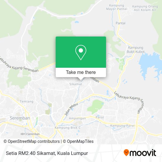 Setia RM2.40 Sikamat map