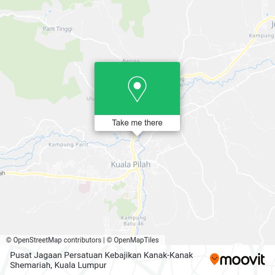 Peta Pusat Jagaan Persatuan Kebajikan Kanak-Kanak Shemariah