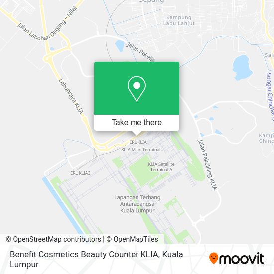 Benefit Cosmetics Beauty Counter KLIA map