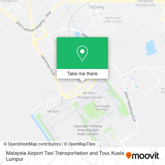 Malaysia Airport Taxi Transportation and Tour map