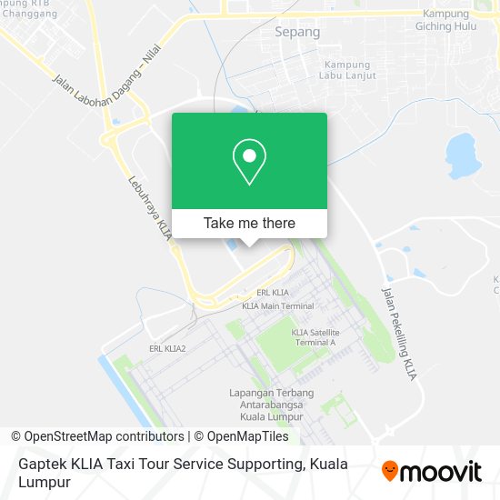 Peta Gaptek KLIA Taxi Tour Service Supporting