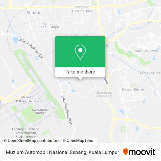 Muzium Automobil Nasional Sepang map