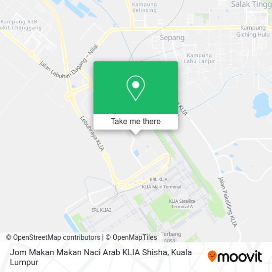 Jom Makan Makan Naci Arab KLIA Shisha map