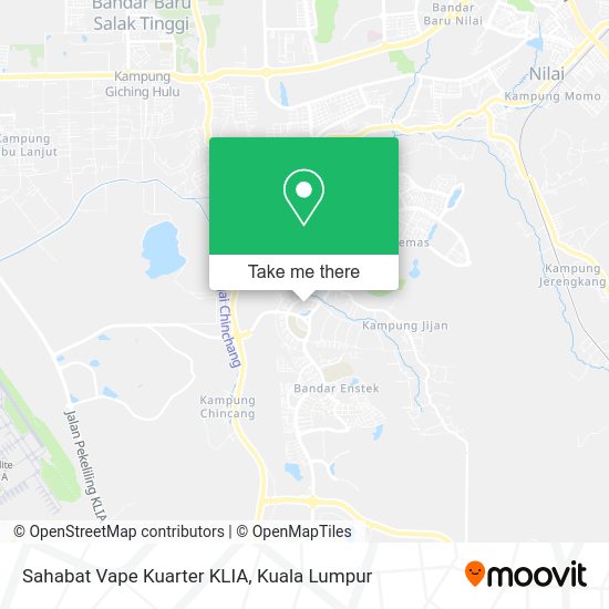 Peta Sahabat Vape Kuarter KLIA