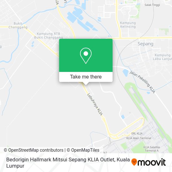 Peta Bedorigin Hallmark Mitsui Sepang KLIA Outlet