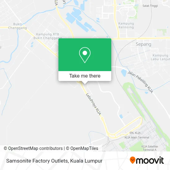Samsonite Factory Outlets map