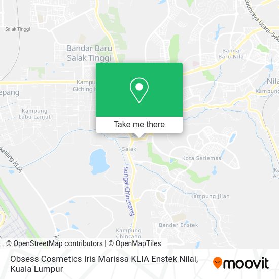 Obsess Cosmetics Iris Marissa KLIA Enstek Nilai map