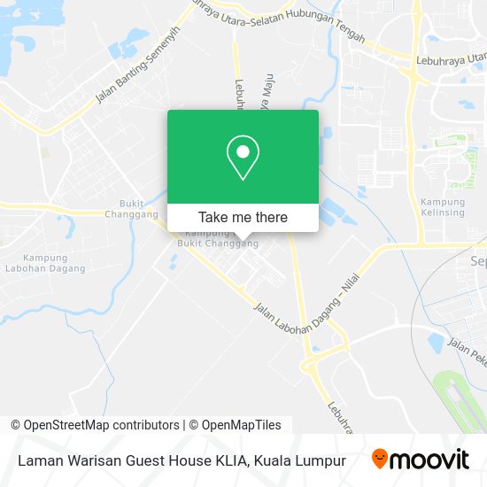 Peta Laman Warisan Guest House KLIA