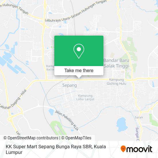 KK Super Mart Sepang Bunga Raya SBR map