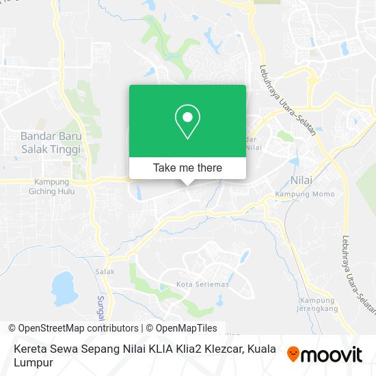 Kereta Sewa Sepang Nilai KLIA Klia2 Klezcar map