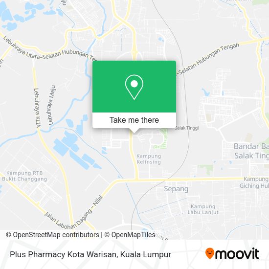 Plus Pharmacy Kota Warisan map
