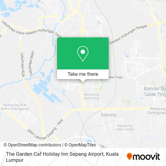The Garden Caf Holiday Inn Sepang Airport map