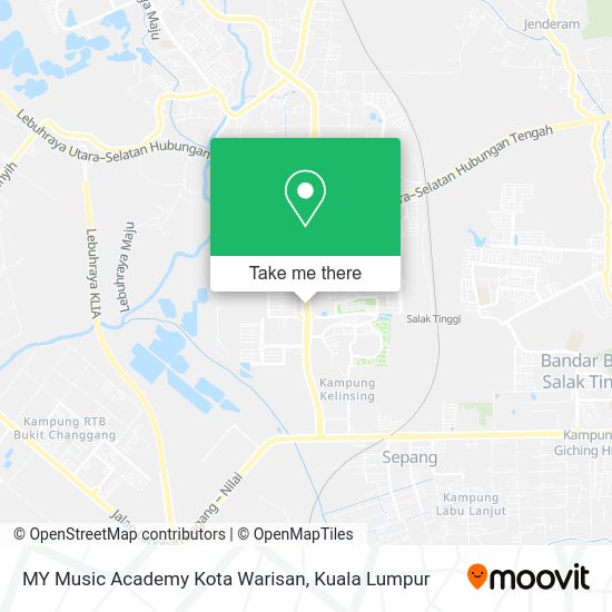 Peta MY Music Academy Kota Warisan