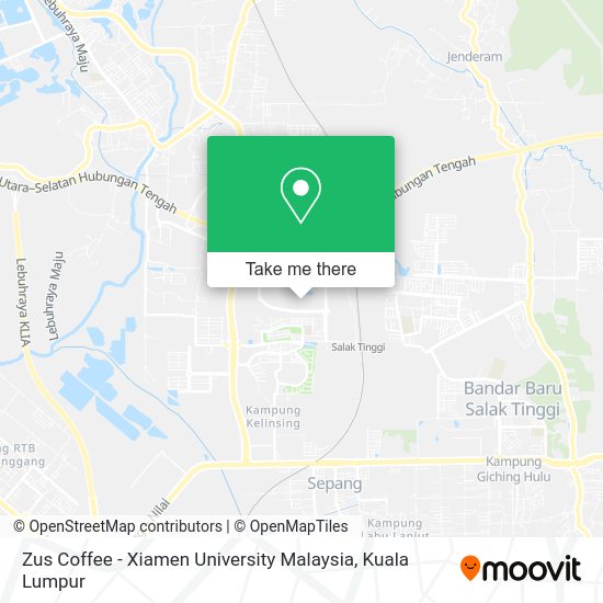 Zus Coffee - Xiamen University Malaysia map
