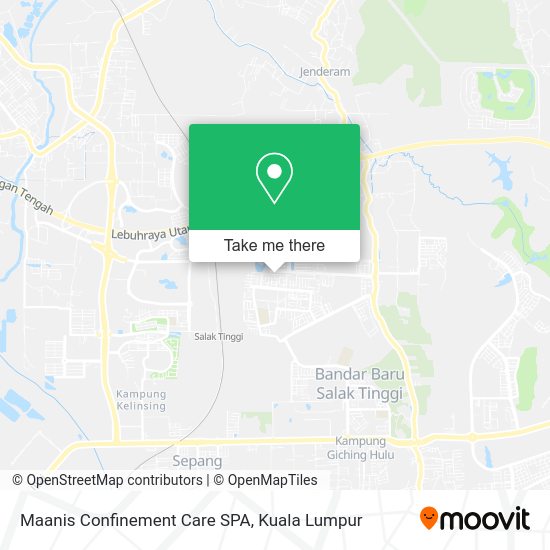 Maanis Confinement Care SPA map