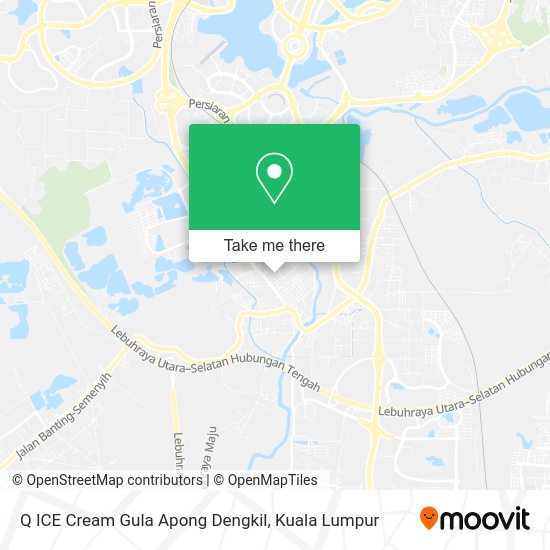 Q ICE Cream Gula Apong Dengkil map