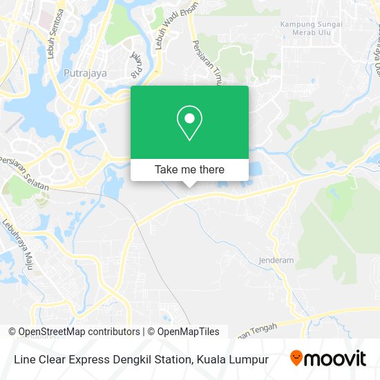 Line Clear Express Dengkil Station map