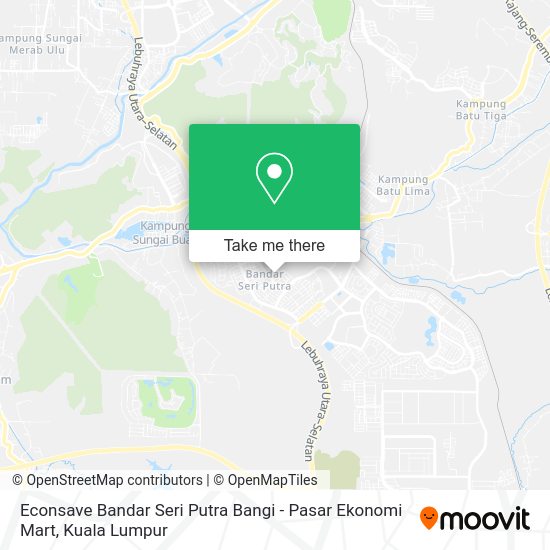 Econsave Bandar Seri Putra Bangi - Pasar Ekonomi Mart map