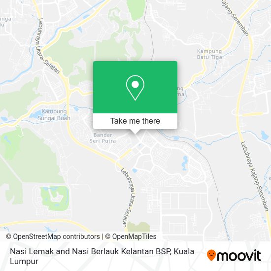Nasi Lemak and Nasi Berlauk Kelantan BSP map