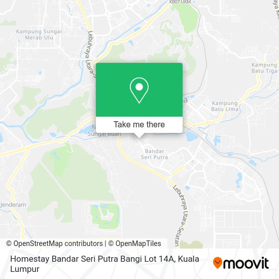 Homestay Bandar Seri Putra Bangi Lot 14A map