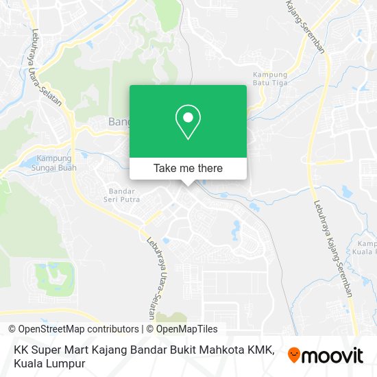 KK Super Mart Kajang Bandar Bukit Mahkota KMK map