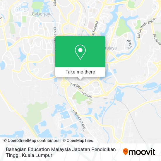 Bahagian Education Malaysia Jabatan Pendidikan Tinggi map