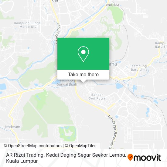 Peta AR Rizqi Trading. Kedai Daging Segar Seekor Lembu
