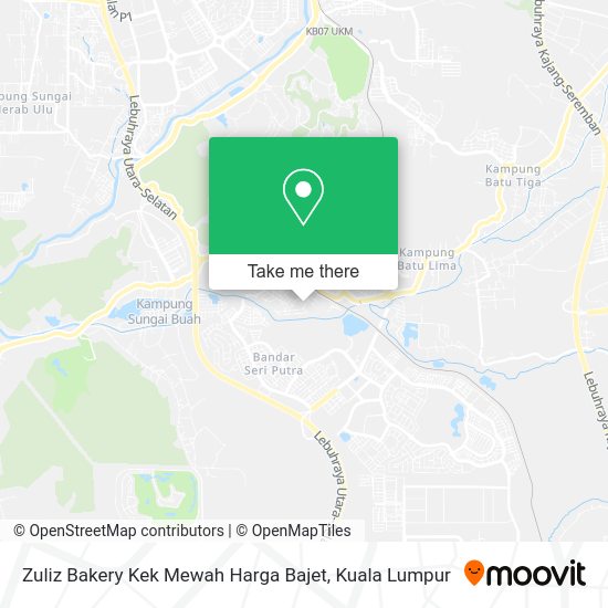 Peta Zuliz Bakery Kek Mewah Harga Bajet