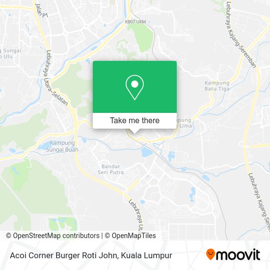 Peta Acoi Corner Burger Roti John