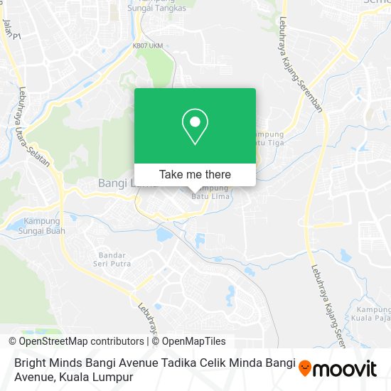 Bright Minds Bangi Avenue Tadika Celik Minda Bangi Avenue map