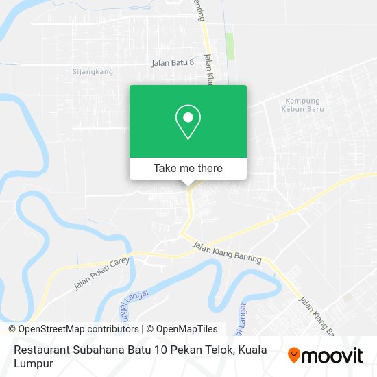 Peta Restaurant Subahana Batu 10 Pekan Telok