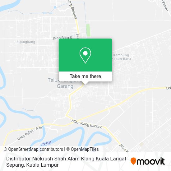 Distributor Nickrush Shah Alam Klang Kuala Langat Sepang map