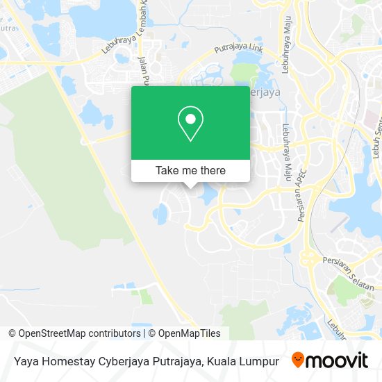 Yaya Homestay Cyberjaya Putrajaya map