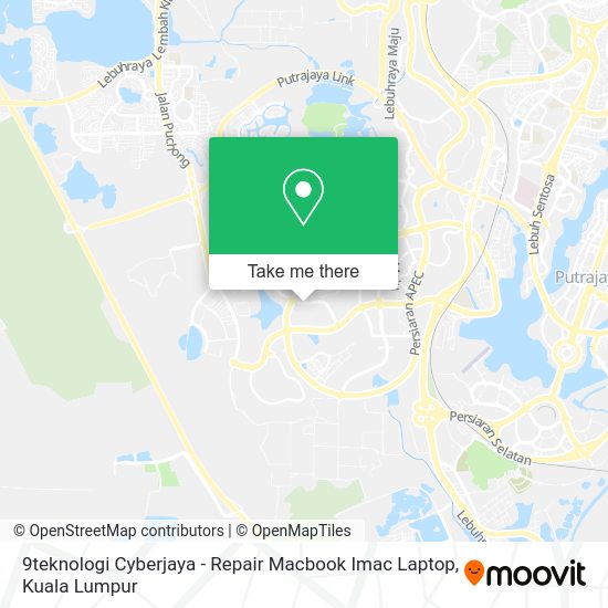Peta 9teknologi Cyberjaya - Repair Macbook Imac Laptop