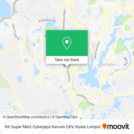 KK Super Mart Cyberjaya Kanvas CKV map