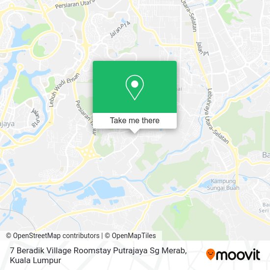 7 Beradik Village Roomstay Putrajaya Sg Merab map
