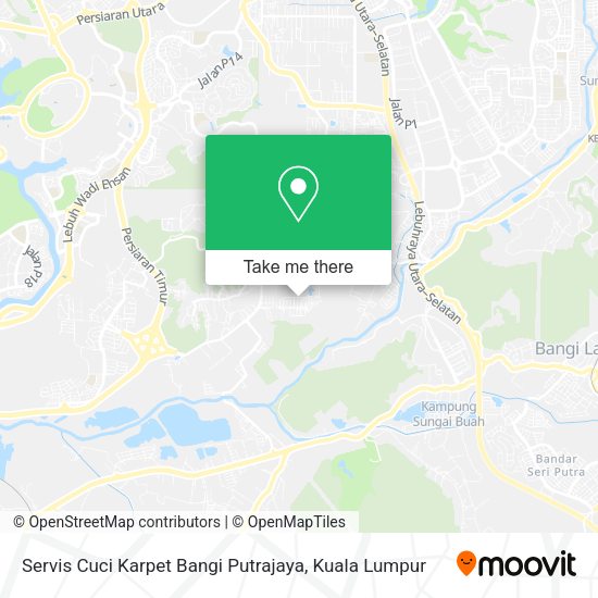 Peta Servis Cuci Karpet Bangi Putrajaya