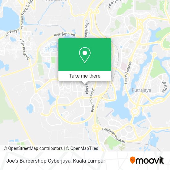 Peta Joe's Barbershop Cyberjaya