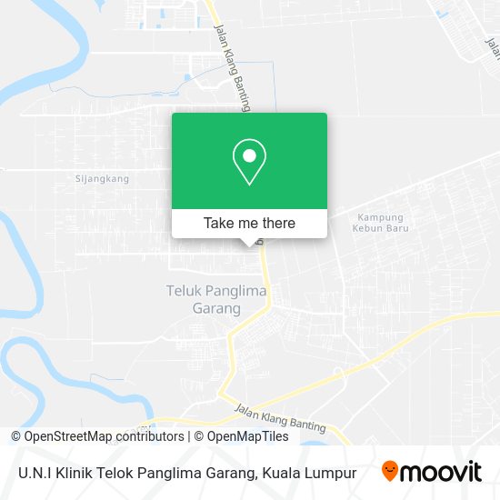 U.N.I Klinik Telok Panglima Garang map