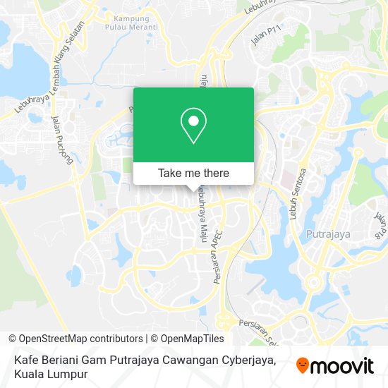 Peta Kafe Beriani Gam Putrajaya Cawangan Cyberjaya