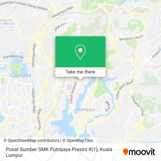 Pusat Sumber SMK Putrajaya Presint 8(1) map