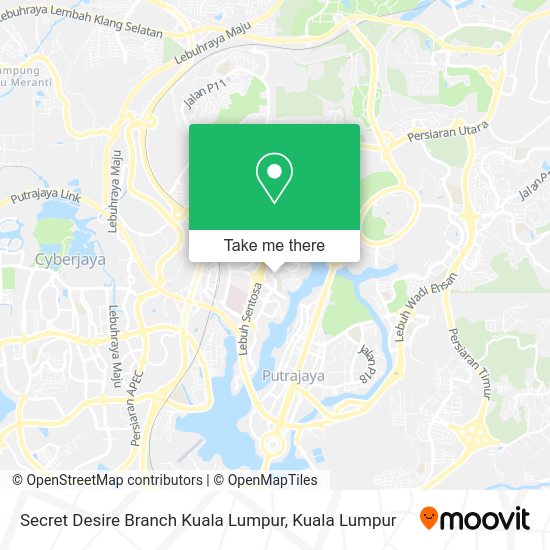 Peta Secret Desire Branch Kuala Lumpur